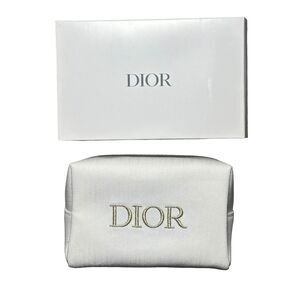 Dior Beauty Trousse Beige Gold Cosmetic Pouch NEW
